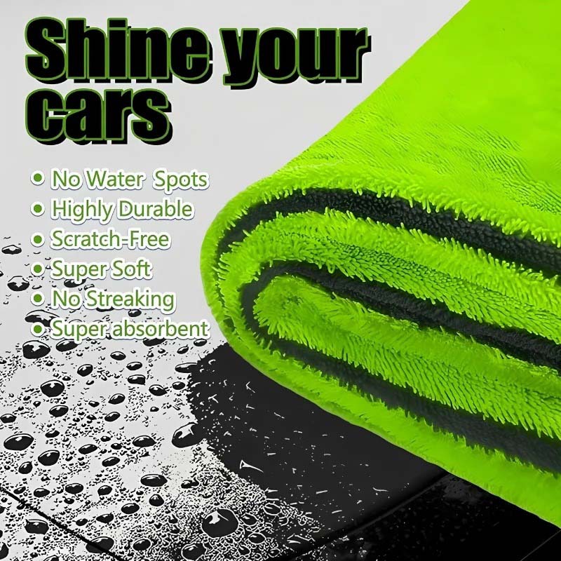 1PC 1000GSM Dual-Sided Microfi - Microfiber Towel Detailing 评论和价格